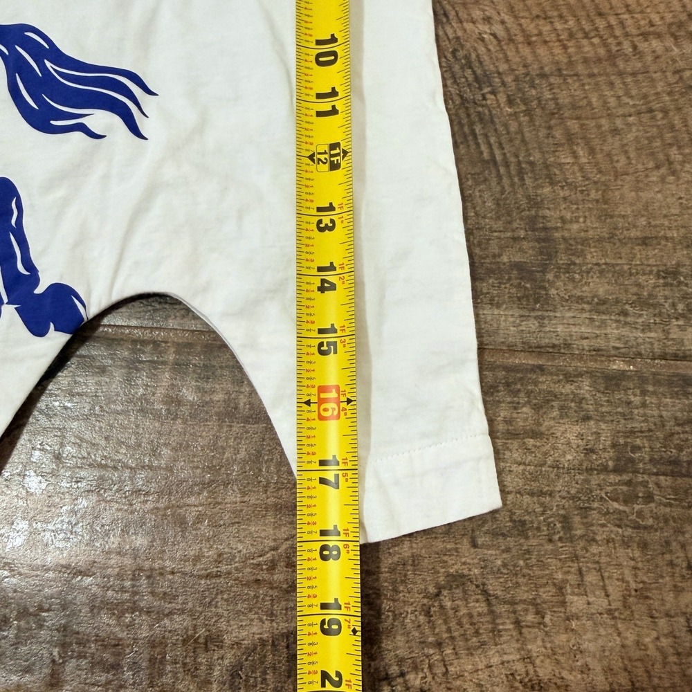 BURBERRY Baby Equestrian Knight Design Cotton Jumpsuit Romper, White Blue,3M - Picture 9 of 12